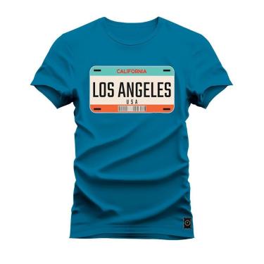 Imagem de Camiseta Plus Size Algodão Estampada Confortável La Usa-Unissex