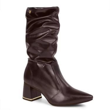 Imagem de Bota Feminina Dakota Cano Longo Salto Alto Conforto D2753, 36 BR, Rist