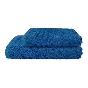 Imagem de Jogo De Toalhas 2 Peças (1 Banho + 1 Rosto) Para Revender - Dugu, Azul