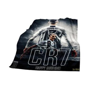 Imagem de Cobertor Estampado De Futebol CR7, Quente, Macio E Confortável, Para P