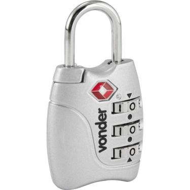 Imagem de Cadeado Com Segredo 3 Algarismo Tsa Prata Vonder