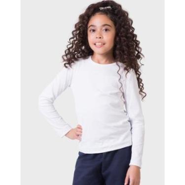 Imagem de Blusa Canelada Térmica Moda Branco Elegante Dia a Dia Frio Inverno - Feminino 12 a 18 anos-Feminino