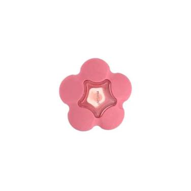 Imagem de Borracha Molin do Brasil Love Flowers com Formato de Flor e Apoio Plástico Central para os Dedos 1 Unidade Rosa