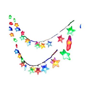Imagem de Luzes De Fada Em Cordão Festoon Star, Alimentadas Por Bateria, Decoraç