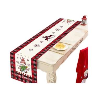 Imagem de Caminho De Mesa Xadrez Buffalo Para Natal, Decoração De Mesa De Natal,