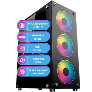 Imagem de Computador Gamer MultiPc RTX2060 6GB Intel i7 11ªGeração RAM 16GB SSD 