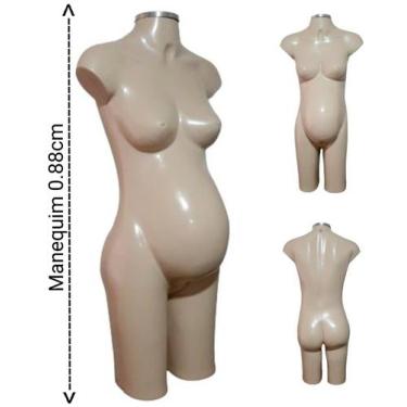 Imagem de Manequim feminino adulto (meio corpo modelo gravida N.38) bege com tam