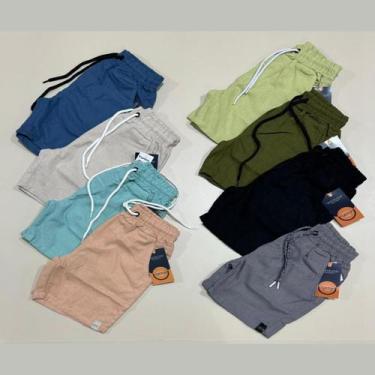 Imagem de Short Linho Mauricinho Infantil Premium - Top Atacado, Salmon, 6 Anos