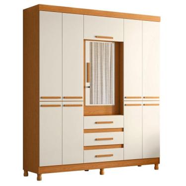 Imagem de Guarda Roupa Casal New Fusion Casal 10 Portas Cinamomo Off White - Móveis Albatroz