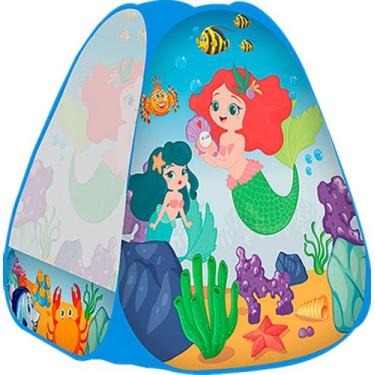 Imagem de Barraca Infantil Casinha Tenda Cabana Sereias 86 cm x 75 cm - Etitoys