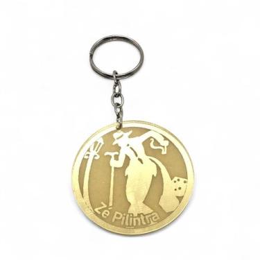 Imagem de Chaveiro Proteção de Zé Pilintra Dourado Espelhado 10 cm - flash