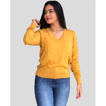 Imagem de Blusa HERING em Tricô de Algodão Ref: K0WH, Mostarda, M