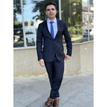 Imagem de Terno Masculino Slim Poliviscose Azul Marinho - Victor Varrens, 48