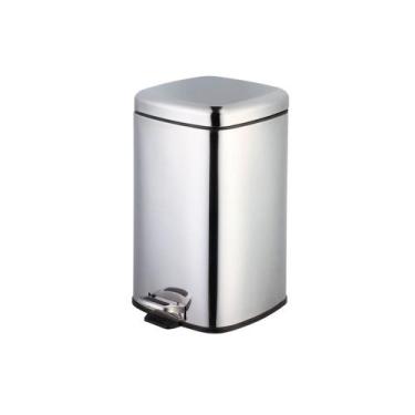 Imagem de Lixeira 20 L Quadrada Inox Com Pedal - Lar Plast, 20L