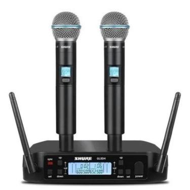 Imagem de Microfone sem fio Duplo modelo GLXD4 beta58a - shure