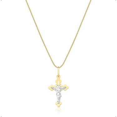 Imagem de Corrente Cordão Ouro 18k 0,750 45cm Com Pingente Cruz - Paulistana Joi