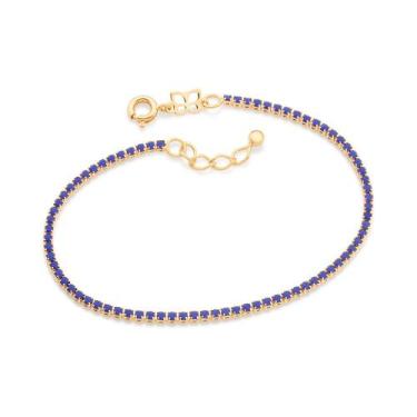 Imagem de Pulseira riviera folheada a ouro AZUL 551755 Rommanel, Azul