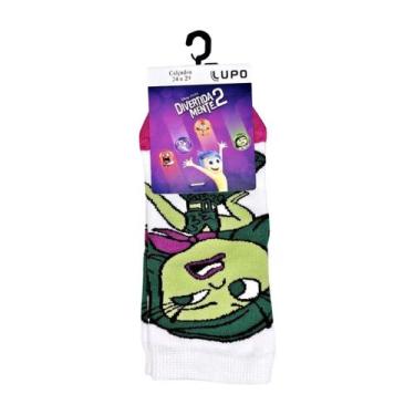 Imagem de Meia Lupo Infantil Disney Divertidamente, Verde, 24  ao 29