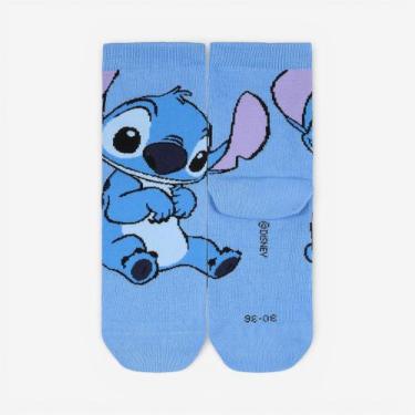 Imagem de Meia Lupo Disney Stitch Infantil Azul, Azul, 24a29