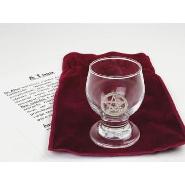 Imagem de Taça em Vidro Wicca 9,0 cm com Pentagrama para Altar e Jogos - Lua Mis
