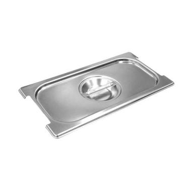 Imagem de Tampa 1/4 Em INOX Com RECORTE Para Cubas Gastronômicas GN 1/4 Em INOX 