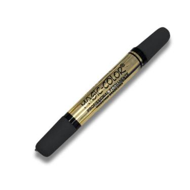 Imagem de Marcador Magic Color S.Ouro Ponta Dupla Preto