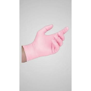 Imagem de Luvas Nitrílicas Descartáveis Rosa P - 100 Unidades - Congratulations 