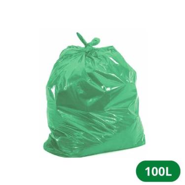 Imagem de Saco de Lixo 100 Litros Com Reforço Verde - 5kg - Marqplas