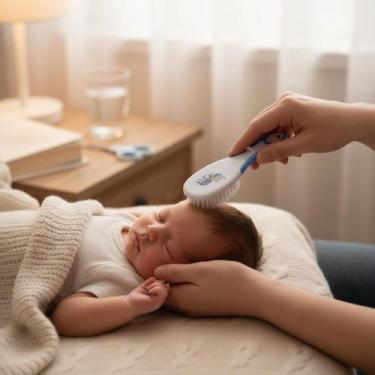 Imagem de Kit Cuidados Higiene para Bebês 6 Peças Sortido com Toalha, Escova, Pe