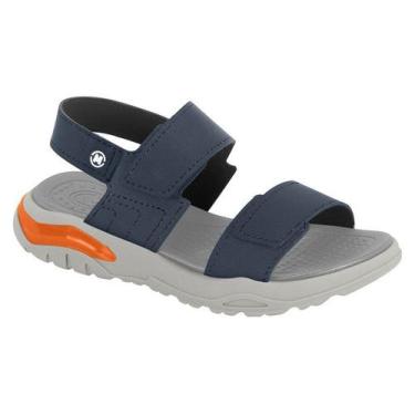 Imagem de Sandália Papete Molekinho 2430100 Infantil Masculino, Marinho cinza, 3
