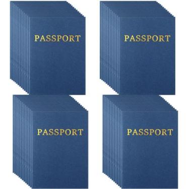 Imagem de Caderno de passaporte em branco para crianças Lewtemi 150 unidades azu