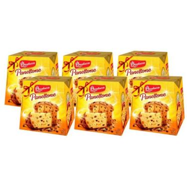 Imagem de 6 Mini Panettone Panetone Bauducco Frutas Cristalizadas 80g