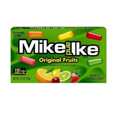 Imagem de Mike and Ike Original Fruits Candy Balas Sabor Frutas Sortidas - 120g