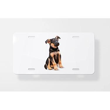 Imagem de Capa para placa de carro de Pastor Alemão - Capa para placa de carro - Capa para placa de carro 15 x 30 cm