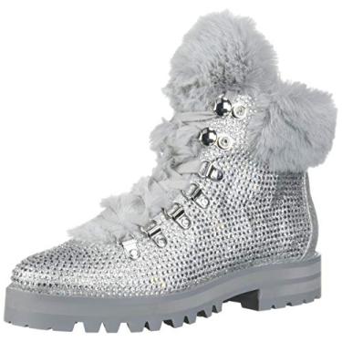 Imagem de Jessica Simpson Bota feminina Norina Sparkle Embellished Fashion para caminhada, Prata, 6.5