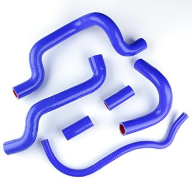 Imagem de LUXERAD Kit de tubo de refrigeração de silicone com desempenho de 3 camadas 4,5 mm para Hyosung GT650 GT 650 2007-2008 (azul)