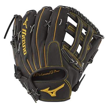 Imagem de Mizuno Luvas de beisebol GMP2BK-700DH Mizuno Pro Outfield, 32,3 cm, mão direita