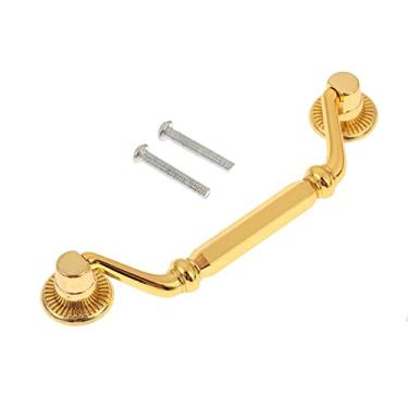 Imagem de Botão de bronze do puxão do vintage da alça dourada 114mm * 35mm do ouro da bagagem da bagagem da bagagem da bagagem da bagagem da bagagem de 35mm Hardware w/parafusos YYDFPIIA