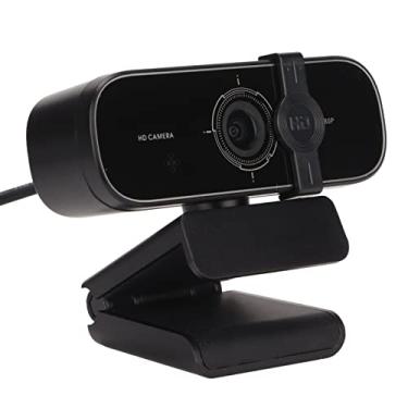 Imagem de Heayzoki Webcam HD câmera de computador, câmera web de transmissão USB, microfone de redução de ruído embutido, ângulo de visão de alta definição ajustável, foco automático, webcam de transmissão USB para OS X para Win10
