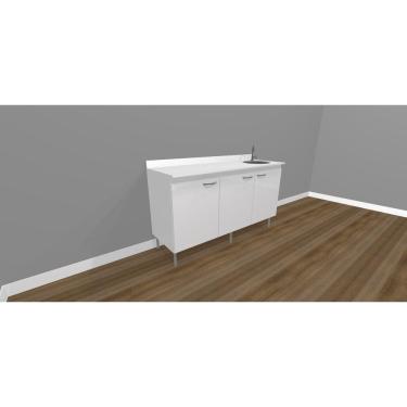 Imagem de Balcão Para Dentistas Triplo Com Pia - Deki Light