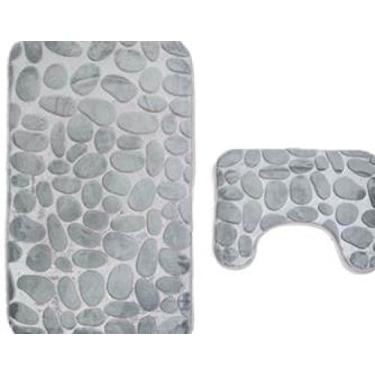 Imagem de Tapete de banheiro de paralelepípedos Tapete de banheiro Tapete de banheiro Flanela antiderrapante Tapete de banho tapis salle de bain, 2,50x80cm 40x50cm