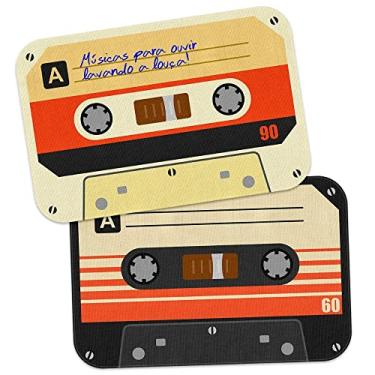 Imagem de Kit Tapetes de Cozinha Fitas Cassete K7 Retrô Vintage