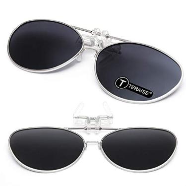 Imagem de TERAISE Óculos de sol polarizados com clip ultraleves para crianças ao ar livre anti-UV400(Preto)