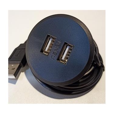 Imagem de Tomada USB/TIPO C de embutir preta