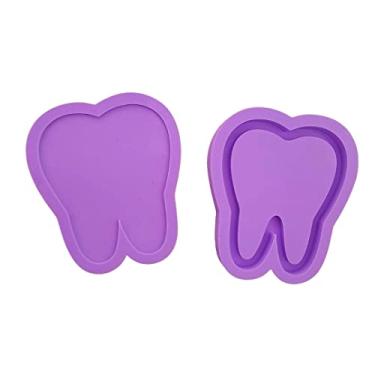 Imagem de Confeitaria dos Moldes, R268 Molde de silicone dente dentista shaker chaveiro resina