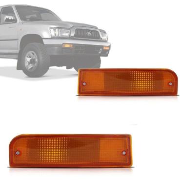 Imagem de Par Pisca Seta Parachoque Hilux 2002 2003 2004 Sw4 92 93 95