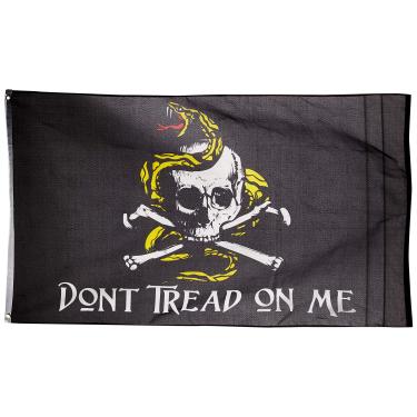 Imagem de Quality Standard Flags Bandeira de poliéster pirata Don't Tread On Me, 9,5 x 1,5 m