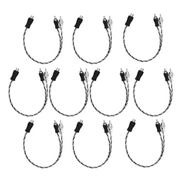 Imagem de Kit 10 Cabo Rca Y 1f + 2m Flexível Injetado Tranparente Svar