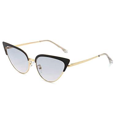 Imagem de Óculos de Sol Olho de Gato Tendência Óculos de Sol Masculino e Feminino Moda Cor do Oceano Óculos de Sol de Viagem ao Ar Livre Óculos de Fotos, 2, Tamanho Único