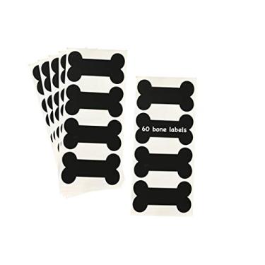Imagem de Etiquetas de quadro-negro de vinil Dog Bone – Pacote com 60